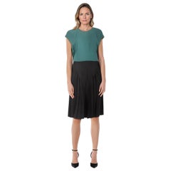 Prada Green & Black Short Sleeve Dress Size L