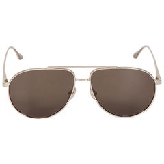 Victoria Beckham Khaki Aviator Frame Tinted Sunglasses