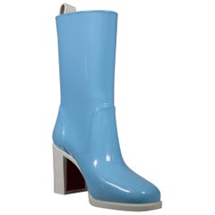Christian Louboutin Blue Loubirain Boots Size IT 37
