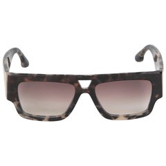 Victoria Beckham Vintage Grey Havana Square Sunglasses