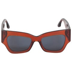 Victoria Beckham Red Butterfly Blue Tinted Sunglasses