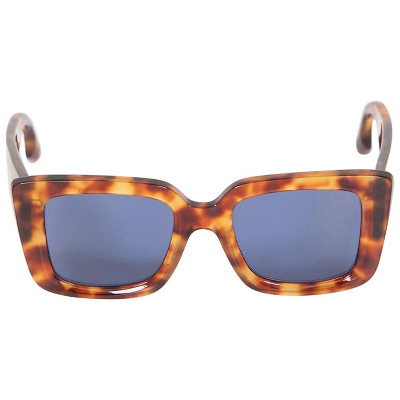 Victoria Beckham Blonde Havana Rectangle Sunglasses For Sale