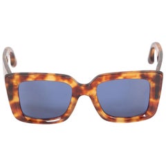 Victoria Beckham Blonde Havana Rectangle Sunglasses