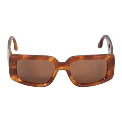 Victoria Beckham Striped Blonde Havana Tinted Sunglasses
