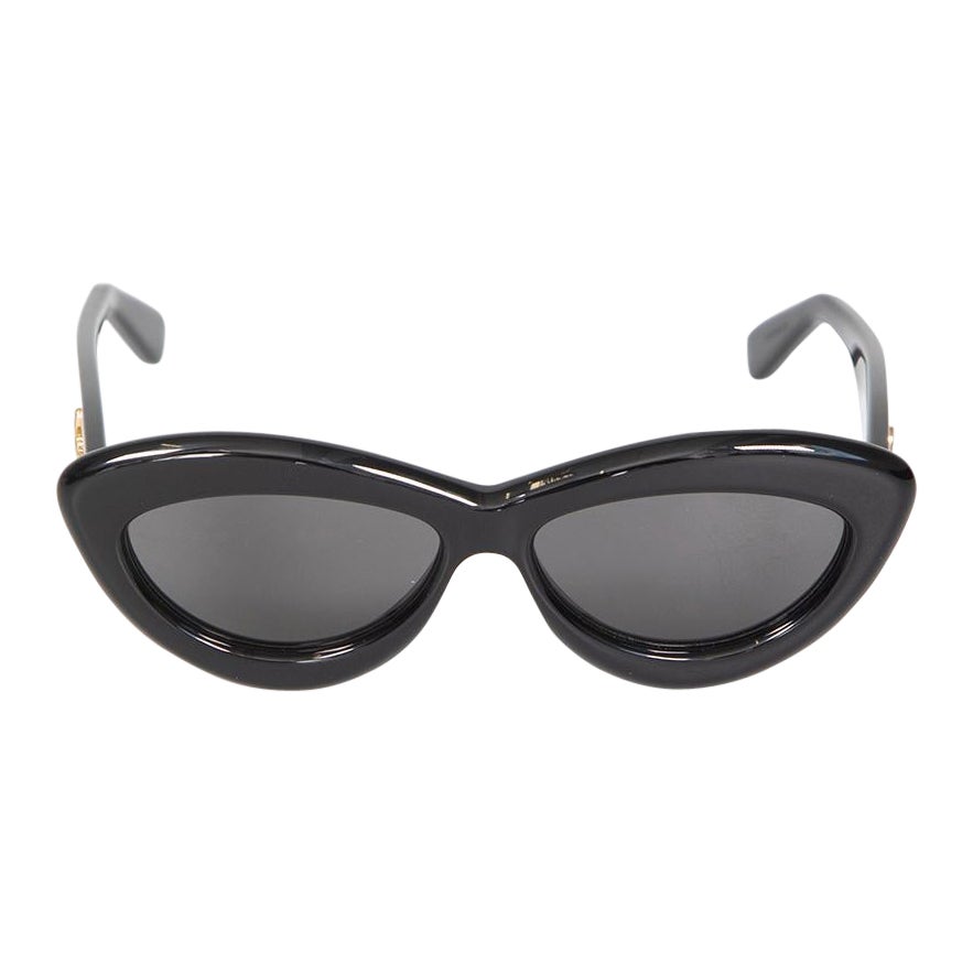 Loewe Black Cat Eye Tinted Oversized Sunglasses For Sale