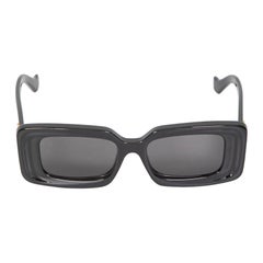 Loewe Black Anagram Rectangle Sunglasses