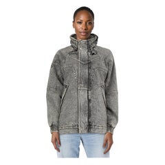Stella McCartney Grey Denim Mid Length Jacket Size S