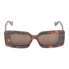 Loewe Shiny Dark Havana Anagram Sunglasses