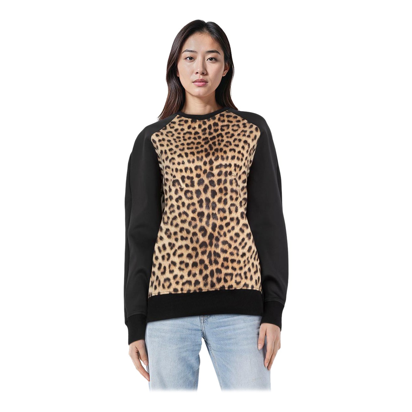 Roberto Cavalli Just Cavalli Leopard Print Jumper Size M For Sale