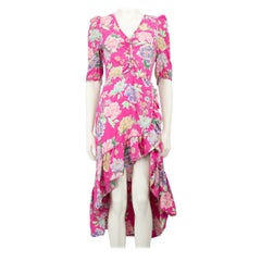 Sandro Pink Floral V-Neck Mini Dress Size S