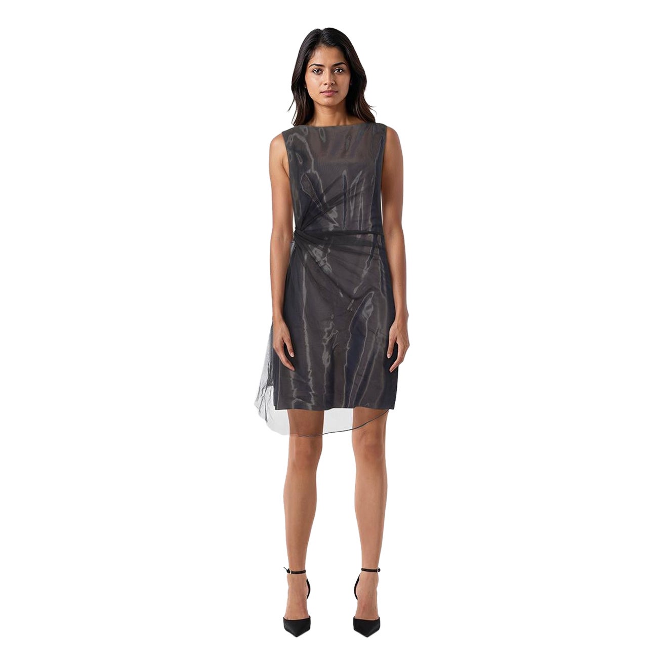 Amanda Wakeley - Vestito senza maniche in tulle a strati - taglia XL in vendita