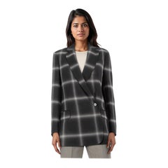 Stella McCartney Black Wool Chequered Blazer Size XS