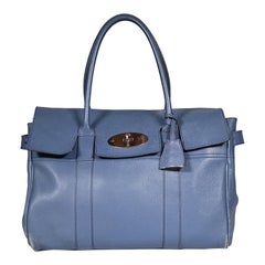 Mulberry Blue Leather Bayswater Handbag