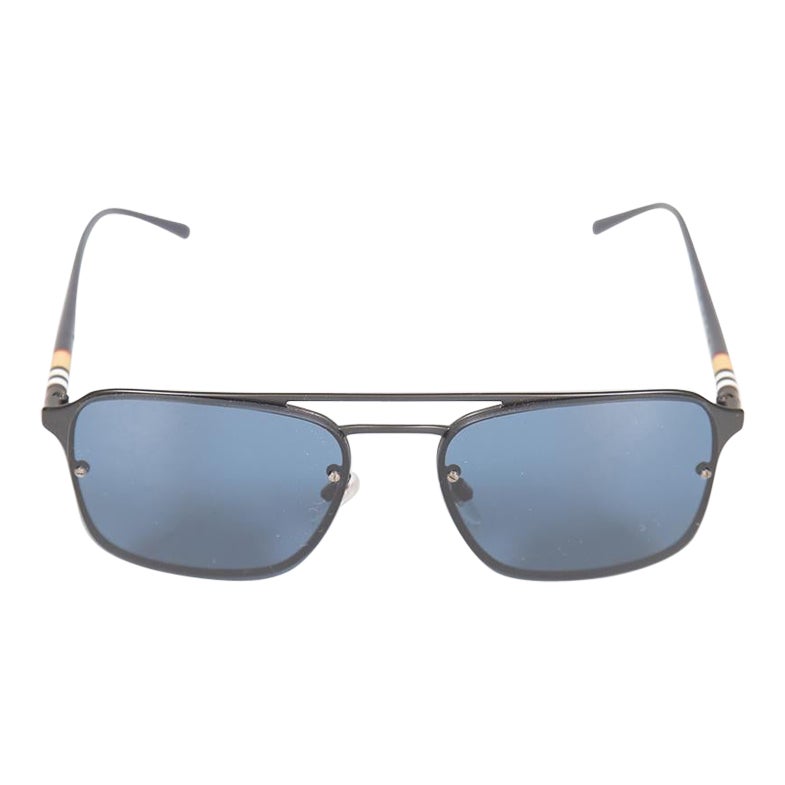 Burberry Navy Aviator Tinted Sunglasses For Sale