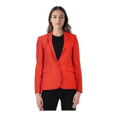 Stella McCartney Red Wool Single Breasted Blazer Size XS