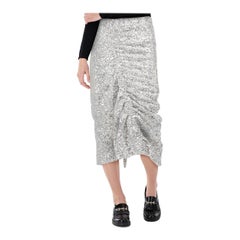 Preen By Thornton Bregazzi Silver Sequin Skirt Size S