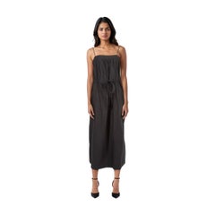 Ganni Black Maxi Sleeveless Square Neck Dress Size M