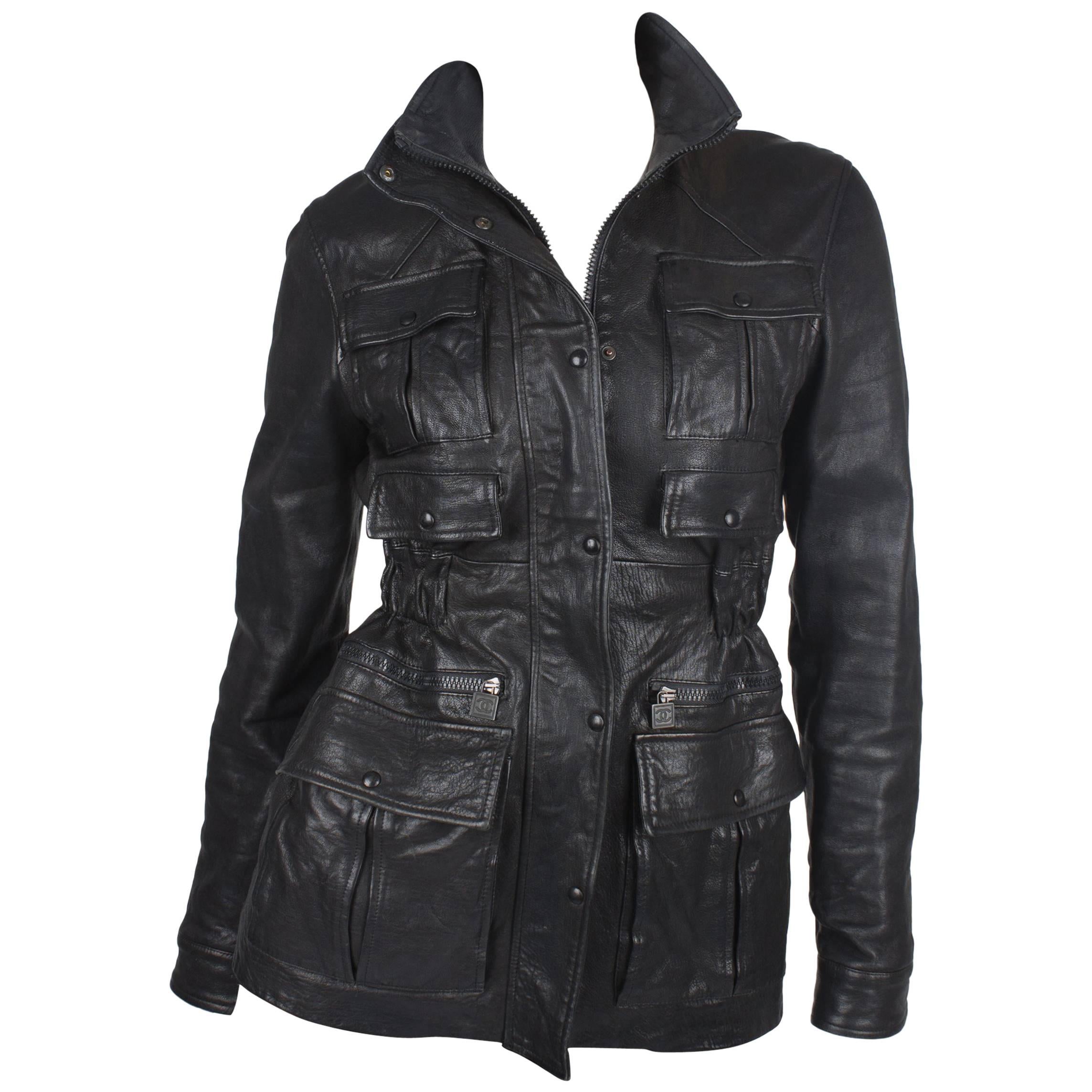 Chanel Leather Jacket - black 
