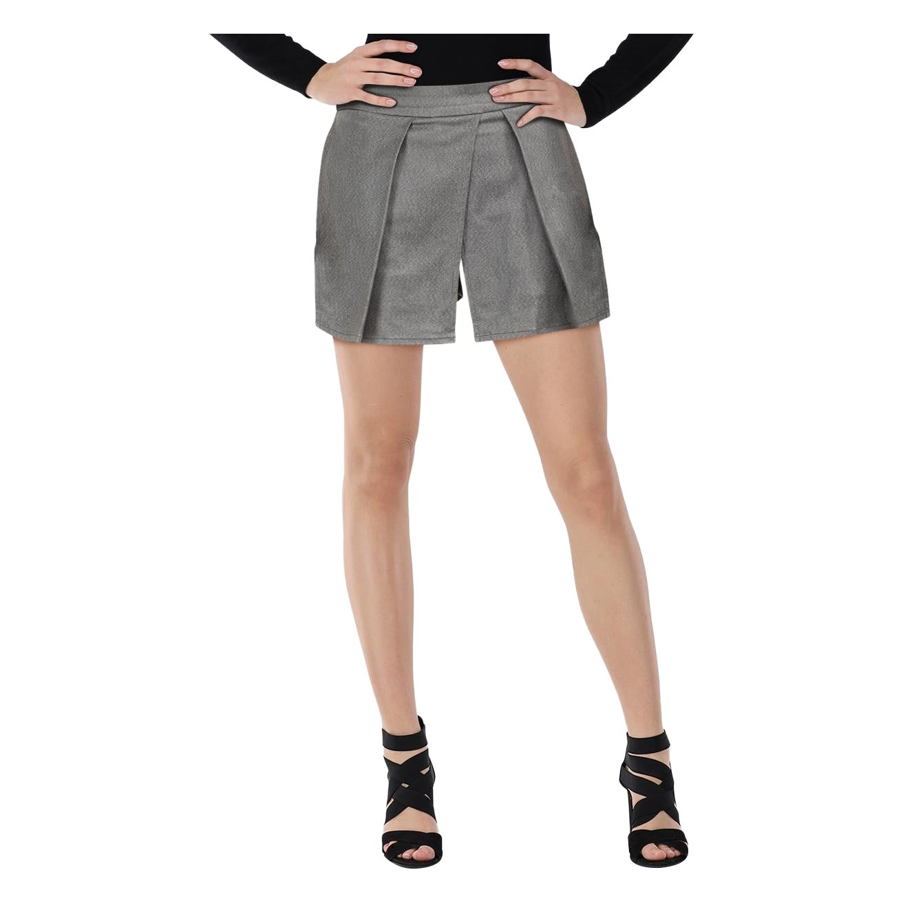 Vivienne Westwood Grey Pleated Mini Skort Size XS For Sale