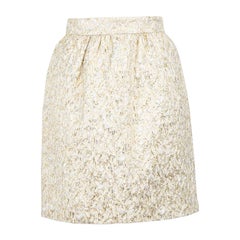 Dolce & Gabbana Gold Metallic Accent Mini Skirt Size S
