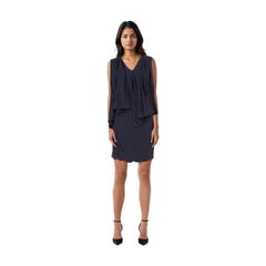 Stella McCartney Navy Draped Fitted Dress Size M