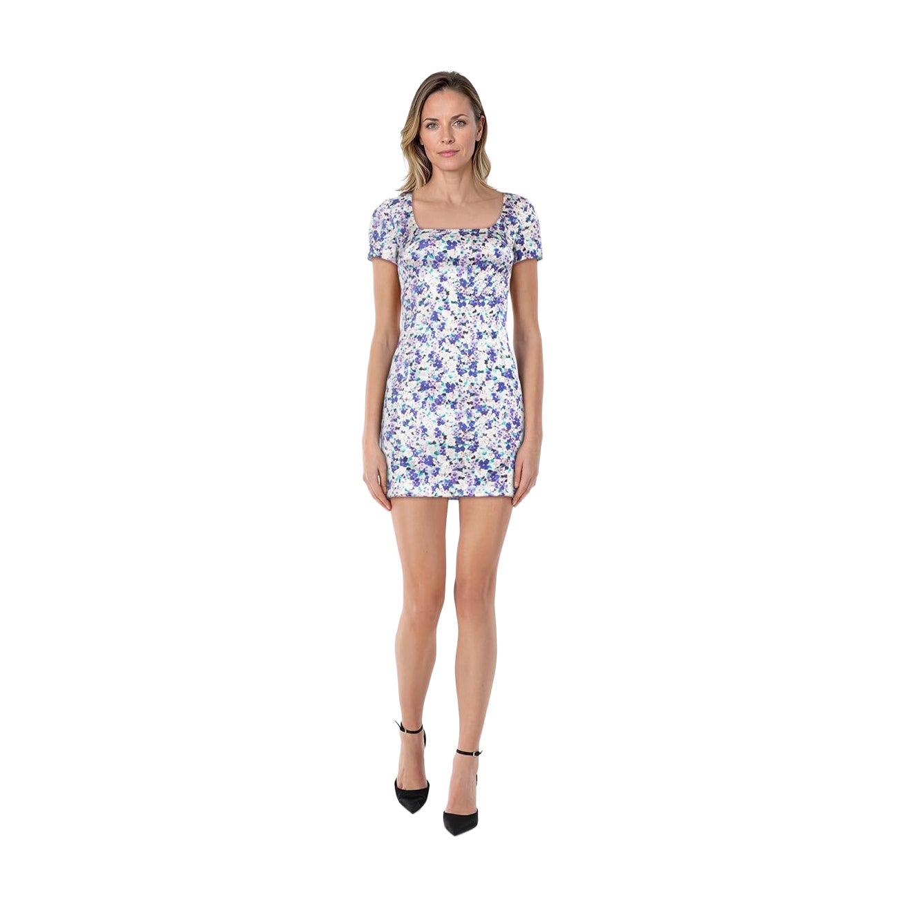 Dolce & Gabbana Floral Silk Short Sleeve Dress Size XXS For Sale