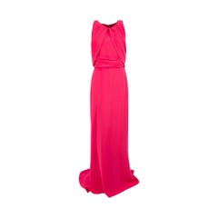Max Mara Max Mara Pianoforte Pink Draped Maxi Gown Size L
