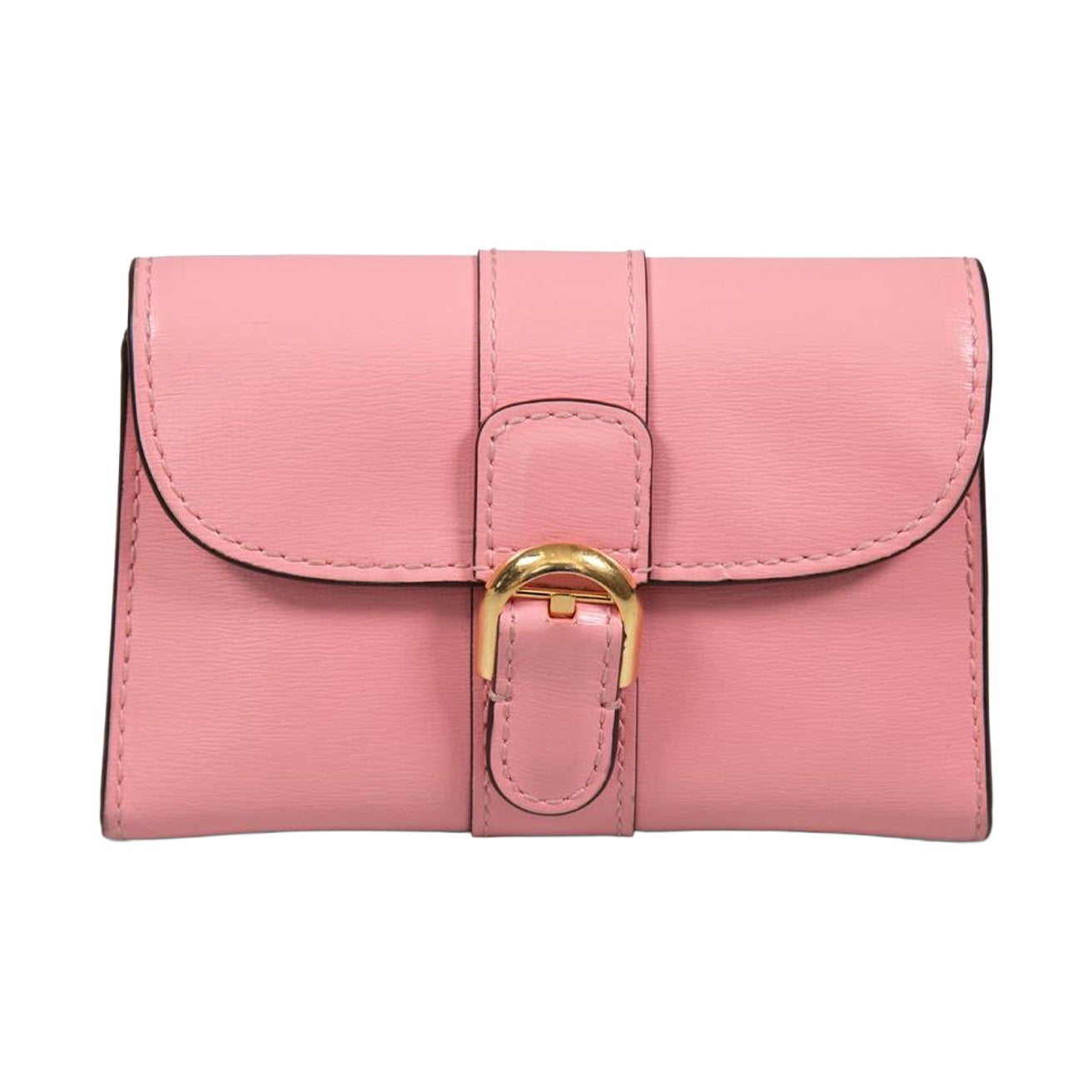 Delvaux Pink Leather Brillant Card Holder For Sale