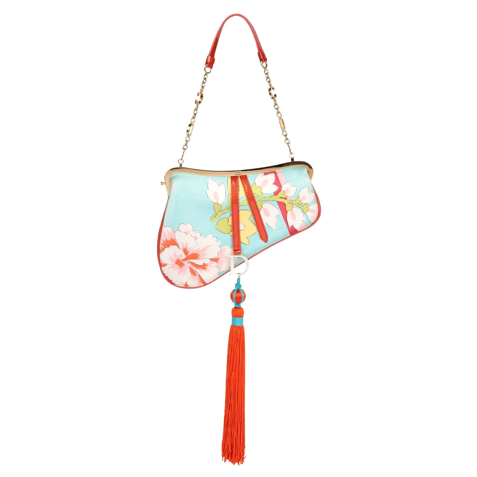 Christian Dior Vintage Tassel Mini Saddle Bag im Angebot