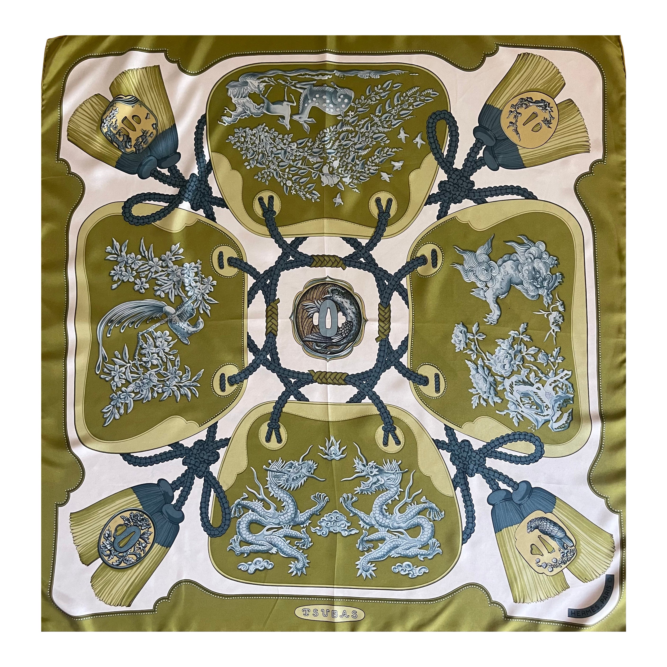 Hermès Scarf  "Tubas" 1991