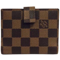 Louis Vuitton Ebene Damier Canvas Wallet With Snap Closure 8
