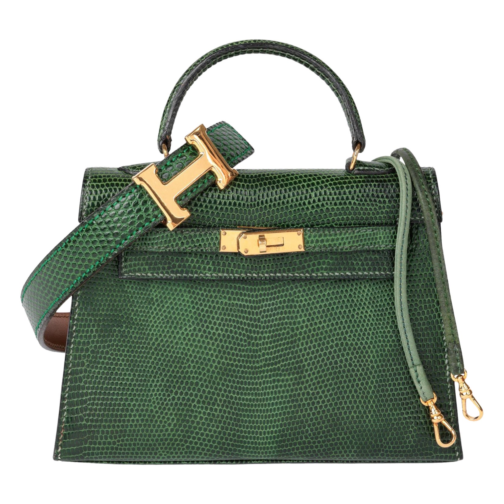 Hermès Special Order Vintage Convertible Kelly 15cm Sellier with Constance Belt
