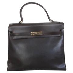 brown kelly style leather bag 11