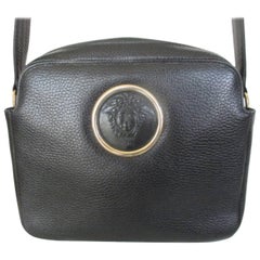 Borsa medusa in pelle nera Gianni Versace