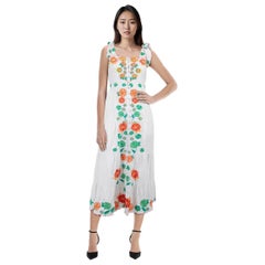 Celia B White Floral Embroidered Summer Dress Size S