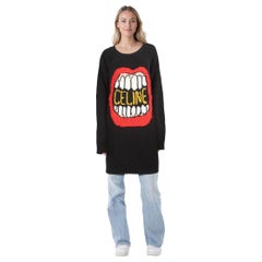 Céline Black Wool Knitted Mouth Sweater Size L