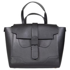 Senreve Black Leather Convertible Maestra Bag