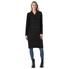 Gerard Darel Black Wool Button Up Long Coat Size M