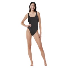 Skims Black Scoop Neck Swimsuit Size L