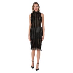Roberta Einer Vestido Acanalado Negro Talla L