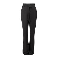 Sanne Black Jewelled Detail Flared Trousers Size S