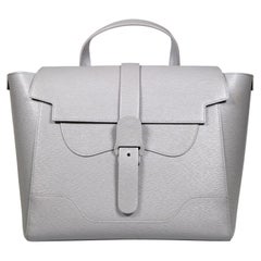 Senreve Grey Leather Maestra Convertible Backpack