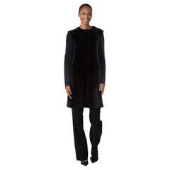 Theory Navy Shearling Panel Coat Size S