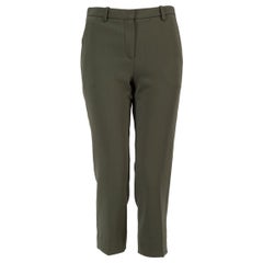 Theory Khaki Slim Cropped Leg Trousers Taille XXXS