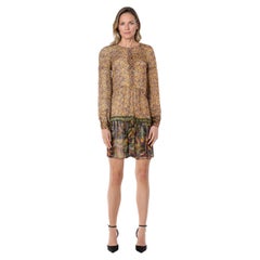 Dries Van Noten Silk Abstract Pattern Sheer Dress Size S