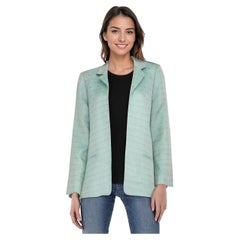 Zadig & Voltaire Blue & Gold Heart Pattern Blazer Size S