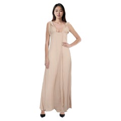 Robe longue beige à nœuds de Reformation Taille XS