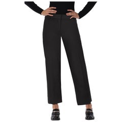 Pantalones J.Crew Straight Mid Rise Negros Talla M