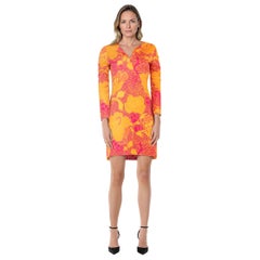 Diane Von Furstenberg Floral Long Sleeve Dress Size XXS