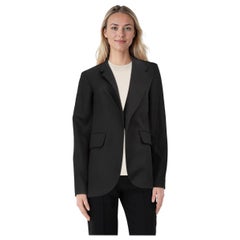 Zadig & Voltaire Black Wool Open Front Blazer Size S